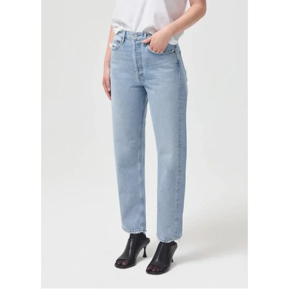 Agolde 90's Mid Rise Straight in Snapshot Size 24 - Picture 1 of 11